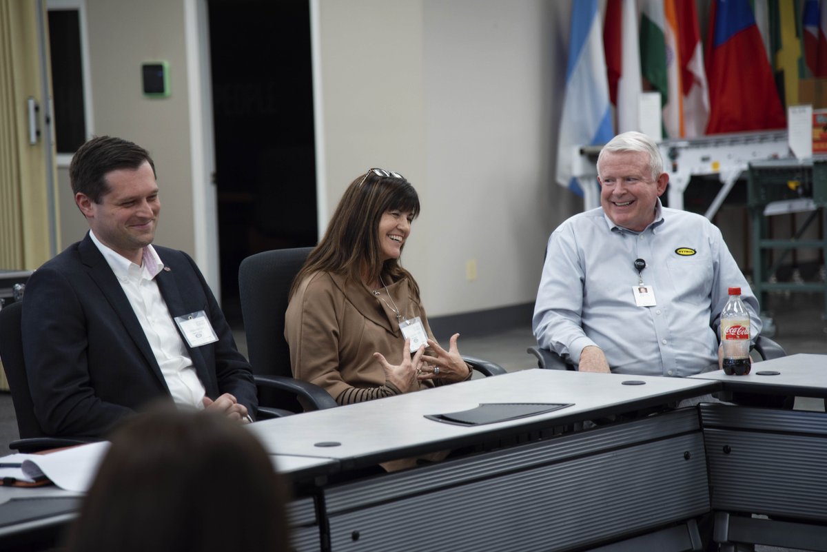 hytrol's tweet photo. We were honored to host members from Arkansas State University Engineering and Computer Science this week. The meeting was held to discuss future collaborations with the university. #HytrolFamily #leadtheway #HytrolHowls https://t.co/NI7AXZ6J7J
