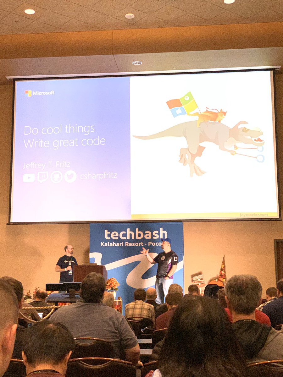 LEADTOOLS's tweet image. @csharpfritz just told us all how to #docoolthings with great code @techbash #devconf #techbash