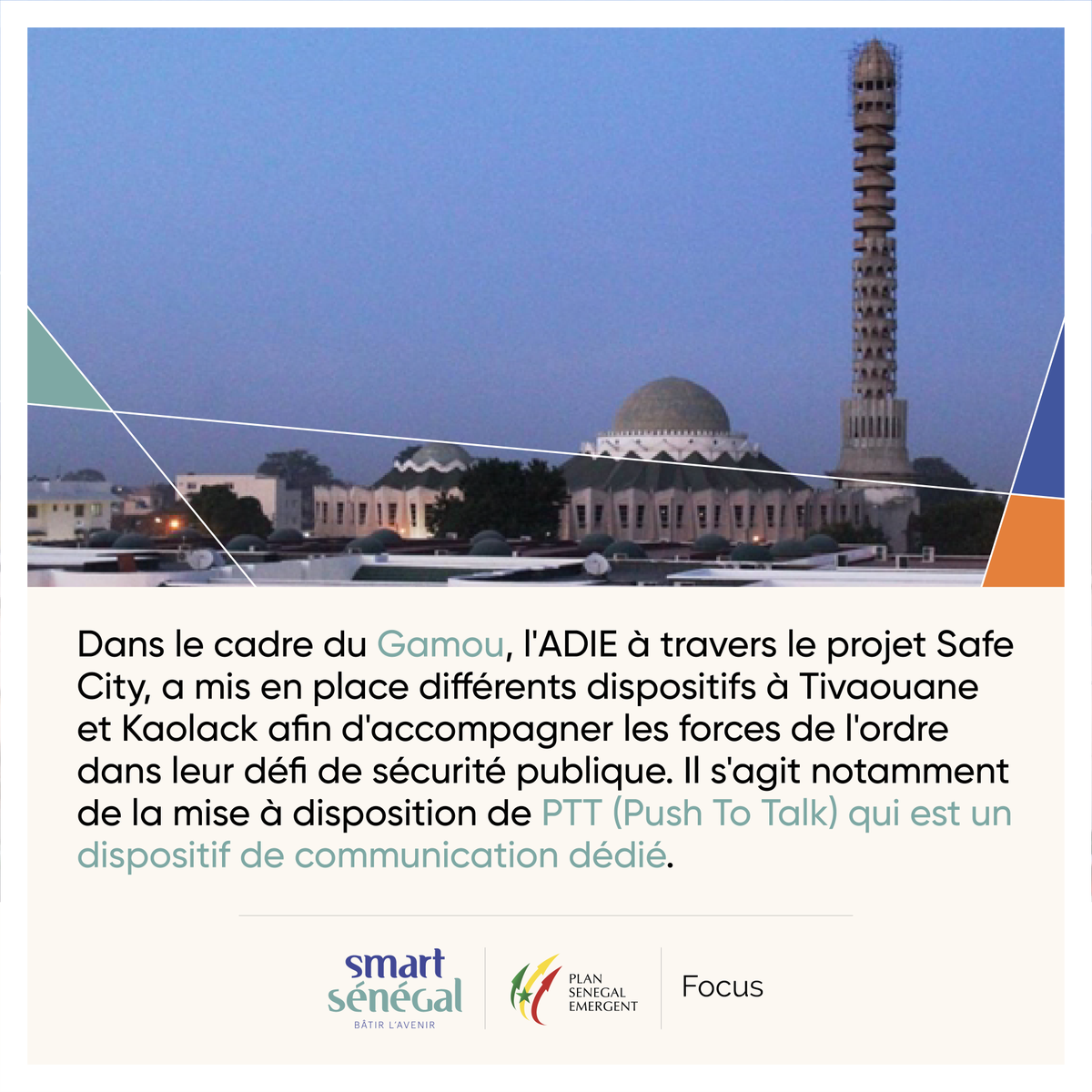 SmartSenegal's tweet photo. Le programme Smart Sénégal relève à nouveau le défi de la sécurité des biens et des personnes par un soutien aux forces de l'ordre et de sécurité à travers sa composante Safe City.
#SafeCity #SenegalNumerique #eGouvSenegal #Adie #Afrique #Senegal #Kebetu #Teranga #FBSD2019 https://t.co/lsV18FkuKX