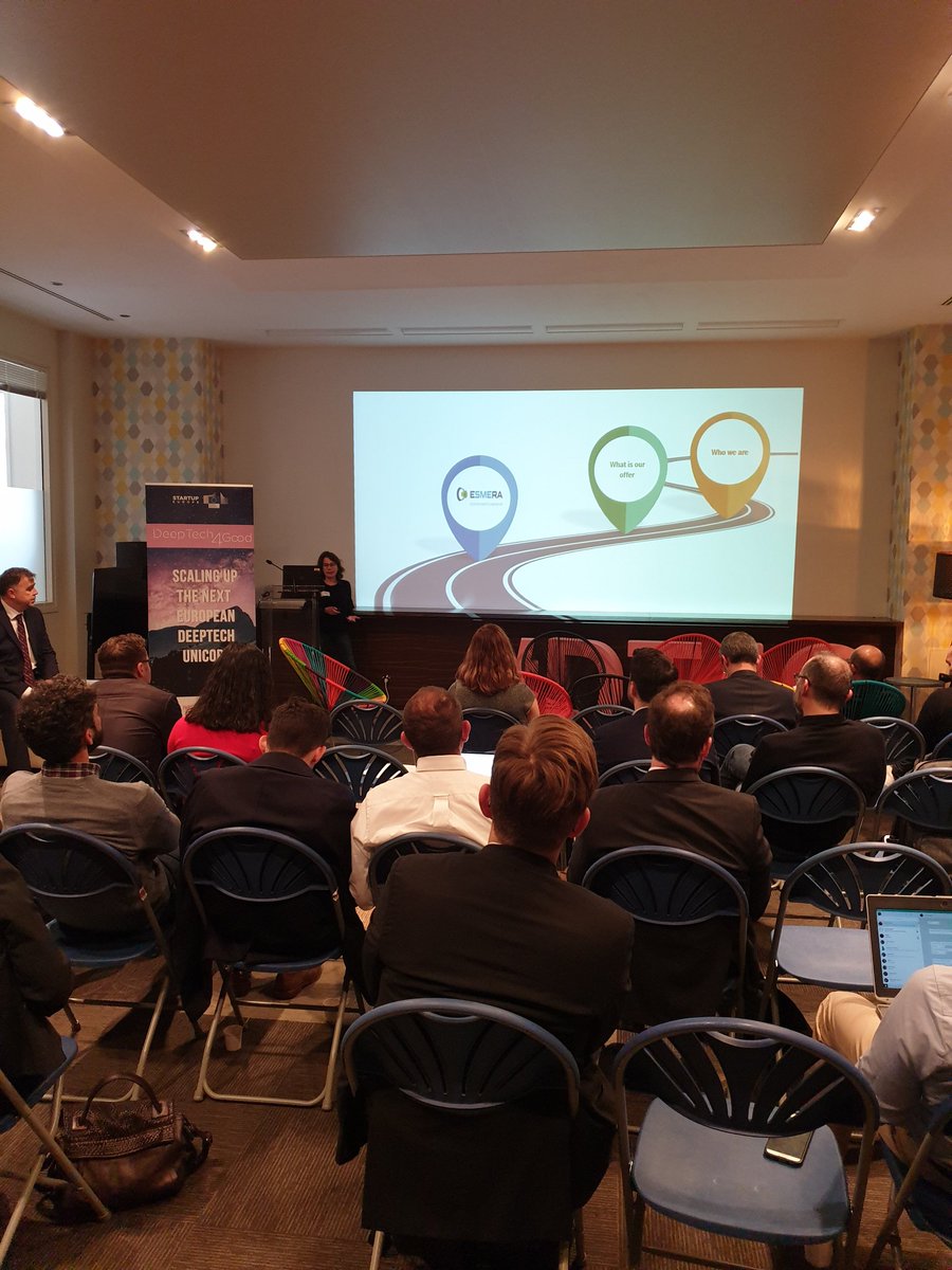 DeepTech4Good's tweet image. 🦄#DT4G @DeepTech4Good investors day. Keep going with Pascale Betinelli @CEA_List!
Let's talk about @esmeraproject #H2020.
#deeptech #proofofconcept ...