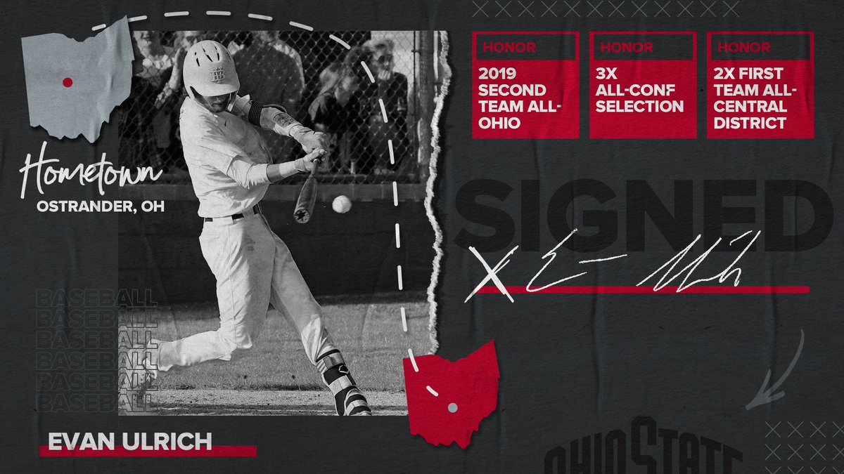OhioStateBASE's tweet photo. 🖊️🌰Welcome to the brotherhood, @EvanUlrich7❗️

Evan is a catcher from Ostrander, Ohio.

#GoBucks https://t.co/aW1KHdnidq