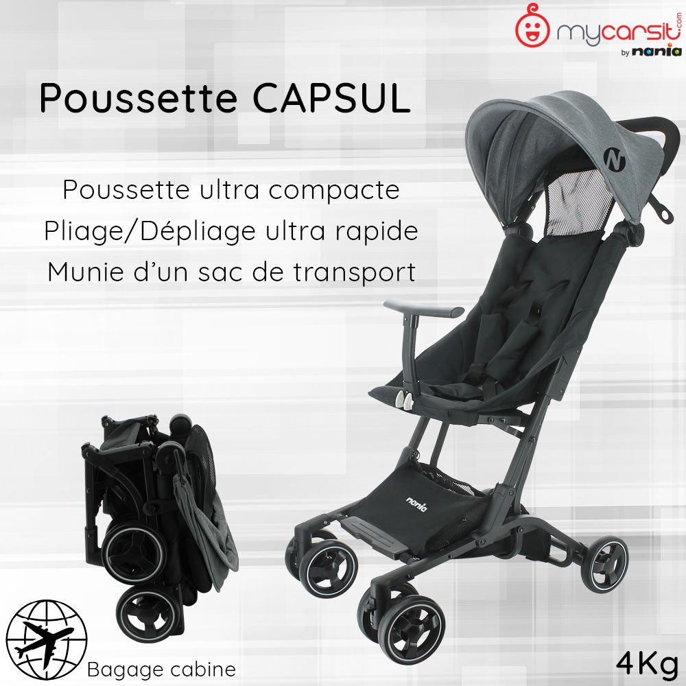 Mycarsit.com on X: [NOUVEAUTE] Nouvelle poussette, ultra compacte et homologué  avion ! Pour les enfants de 6 à 36 mois.    / X