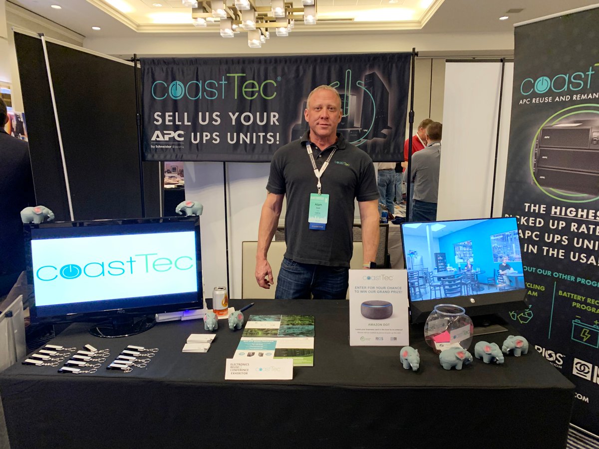 CoastTec's tweet photo. #ERC2019 was a blast! Thank you to everyone who stopped by to say hello. We made a lot of new connections and saw some familiar faces. We can't wait for next year's #ElectronicsReuseConference, hope to see you all again in 2020!
#ResponsibleRecycling #EWaste #RecyclingWorks https://t.co/hiHIB01Auo