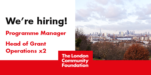 London_cf's tweet photo. Come join our team in #Brixton! We are recruiting for a Programme Manager and two Head of Grant Operations roles https://t.co/3O0coebWWq #charityjob #jobsearch https://t.co/iy8P0fcuan
