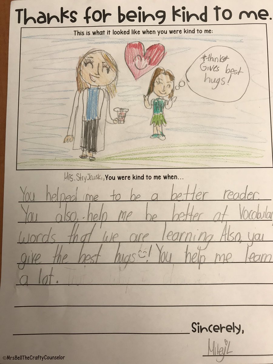 Today is #WorldKindnessDay and I got a wonderful letter from a student! Made me feel extra special today! #d56achieves #lovemyjob #kindnessmatters