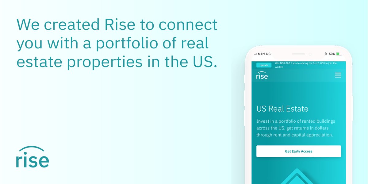 Risevest's tweet photo. We created Rise to connect you with a portfolio of real estate properties in the US. Here’s how it works https://t.co/a1XvWjoEIf 

#RiseVest #RiseforEveryone https://t.co/WoCRJZG3Vy