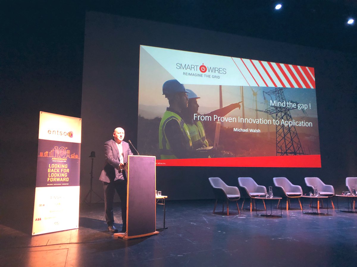 ENTSO-E (@entso_e) on Twitter photo Michael Walsh, Managing Director - Europe <a href="/SmartWiresinc/">Smart Wires</a> replies to the question “How to facilitate the deployment of innovative technologies?”
#10YearAnniversary #innovation #decarbonisation Michael Walsh, Managing Director - Europe <a href="/SmartWiresinc/">Smart Wires</a> replies to the question “How to facilitate the deployment of innovative technologies?”
#10YearAnniversary #innovation #decarbonisation