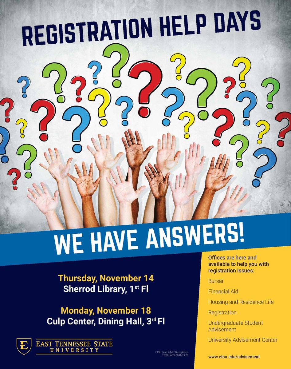 Registration Help Days-We Have Answers!