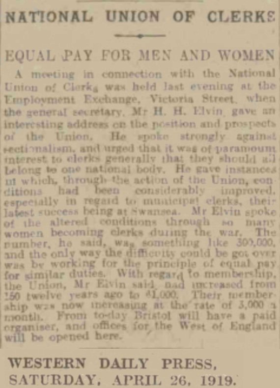 7. A call that continued through 1919 with the National Union of Teachers coming out for equal pay, and unions covering professions such as shop assistants, clerks, railway workers, all pass equal wage resolutions.