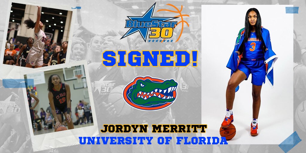 BlueStar30s's tweet photo. Congratulations to #BlueStar30 member Jordyn Merritt on officially signing a letter of intent to play for the University of Florida (@GatorsWBK) in the fall!
#30sisterhood | #ChompWithUs https://t.co/T8K2fa9CEX