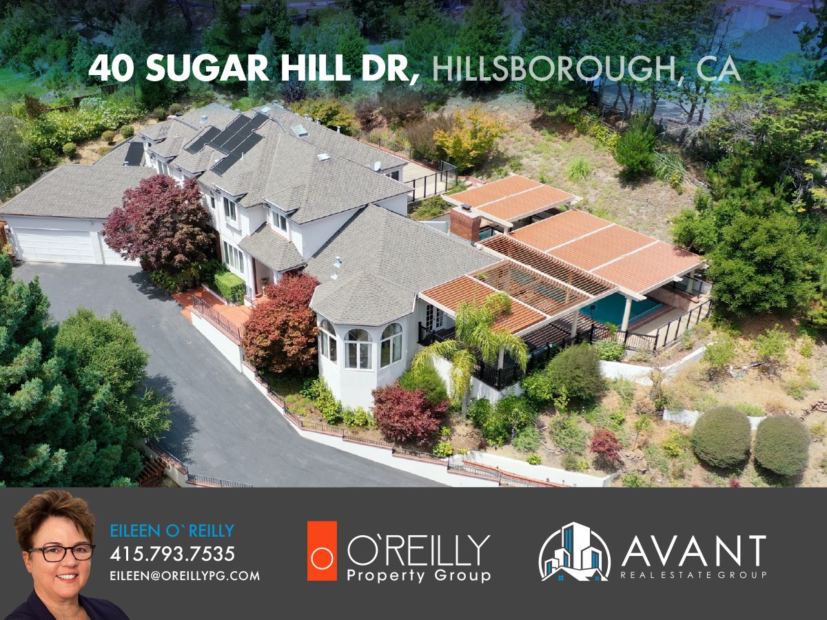 #JustSold 40 Sugar Hill Dr, Hillsborough CA sold for $4,000,000 | Contact Eileen O'Reilly for more info! 415.793.7535 | eileen@oreillypg.com | OReillyPG.com | Lic. 01928600 #Hillsborough #California #RealEstate #Luxury #HomeSweetHome #NewHome #Home #AvantSF