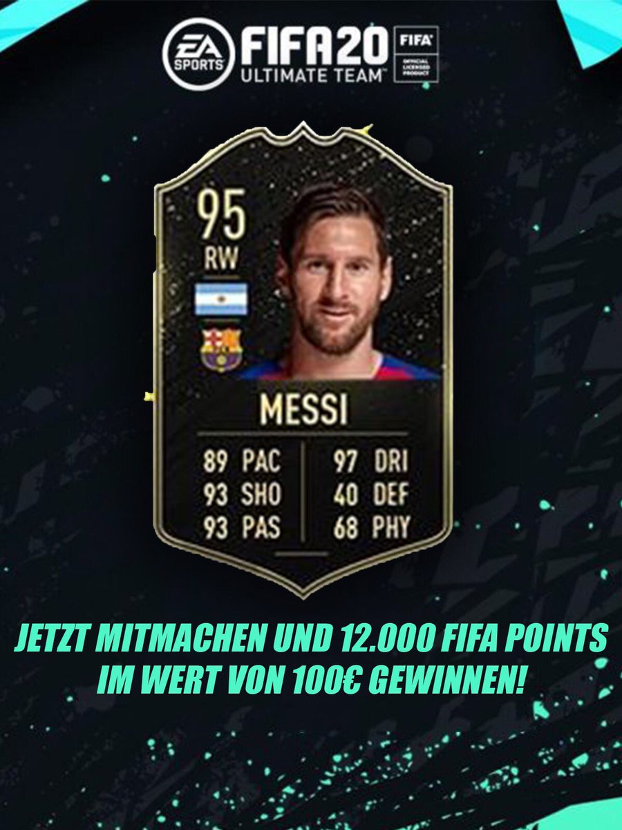 MarioViska's tweet photo. GEWINNE JETZT 100€ 💵

Wenn ich morgen @TeamMessi ziehe, verlose ich 12.000 FIFA Points im Wert von 100€! 🔥

Also einfach Retweeten und schon nimmst du teil! 🙏

#giveaways #Gewinnspiel #esports #FIFA20 #messi https://t.co/1aLTCz0GdK