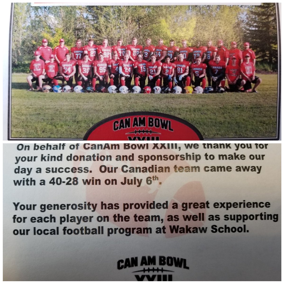 A picture and letter that came in the mail today is a friendly reminder of how important local businesses and companies are in our communities.  Exceed Grain Marketing and their advisors are proud to continue this tradition.