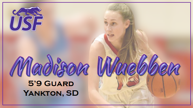 USFCougarsWBB's tweet photo. Welcome to the Cougar Basketball Family, Madison Wuebben!

🏀 5'9" Guard
📍 Yankton, SD
📚 Yankton High School

#GoCoo https://t.co/jwJAXQjZnC