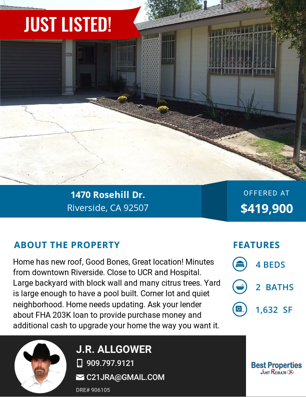 bestproperty_'s tweet photo. Canyon Crest Home is a Diamond in the Rough: 1470 Rosehill Dr., property features 4 beds, 2 baths, 1,632 SF. To schedule a showing: 909.797.9121! # JustResults #JR #BestProperties #JrAllgower #SanBernardino https://t.co/SxDXJ1uKoF