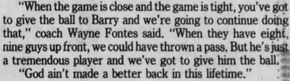 SportsOfYore's tweet photo. @nflthrowback @BarrySanders @ProFootballHOF @Lions Lions head coach Wayne Fontes said in the Detroit Free Press after the game 👇 https://t.co/TlNNTM0kfA