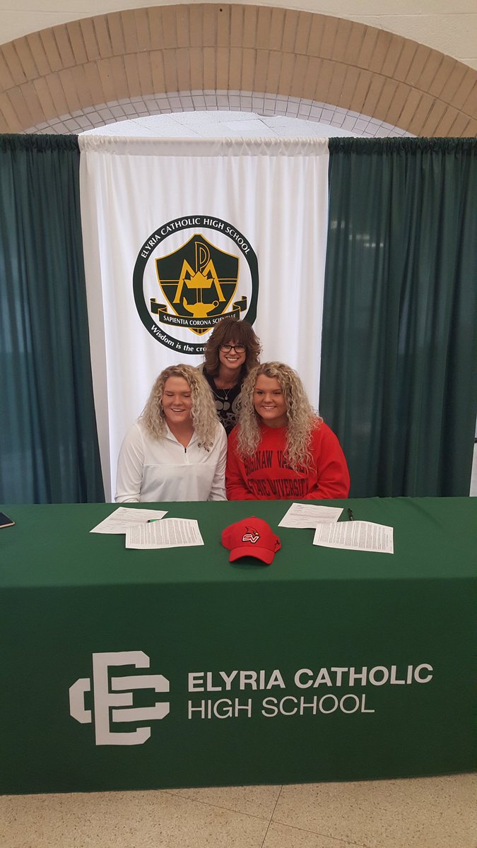 So proud of Abigail and Allison Winnen! Congrats to them as they sign with Saginaw Valley State University!