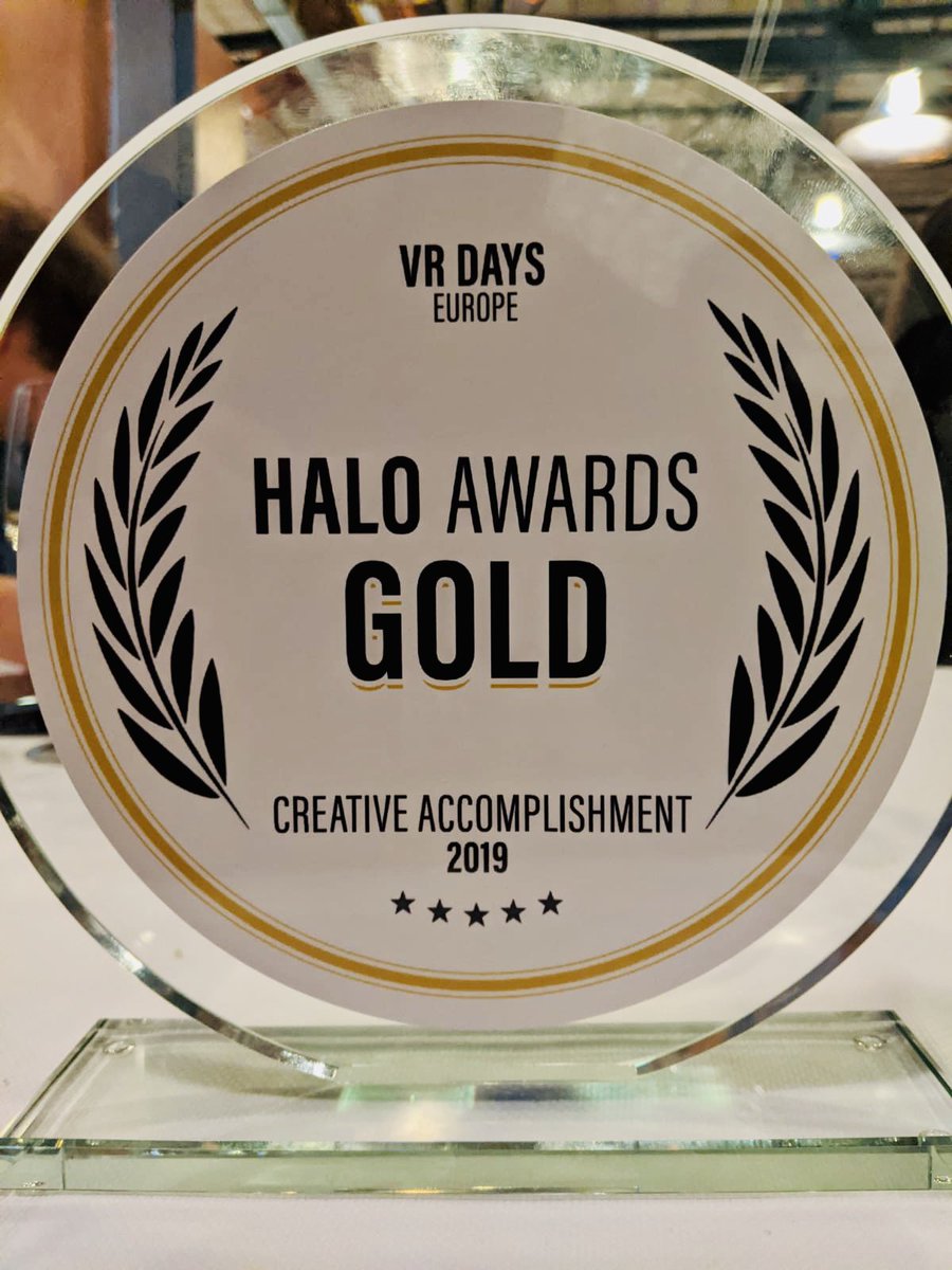 SatoreTech's tweet photo. Cosmos Within Us has won another award!! Thank you @VRDays for our Halo Award for Creative Accomplishment!! We can’t wait to bring it back to London #CosmosWithinUs #MemoryIsAllWeAre #PerformativeR https://t.co/2ZkcIMyilq