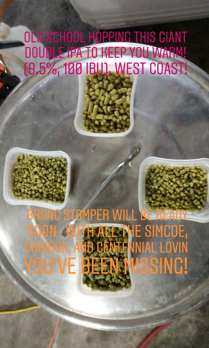BackPewBrew's tweet photo. Old school West coast time on the pilot! 9.5%, 100 IBU's of Simcoe, Centennial, and Chinook, Bronc Stomper is gonna be a big one! #bpsinnerlife #comeallyethirsty #dankhops #craftbeer #houstoncraftbeer https://t.co/6dKWiUIVEW