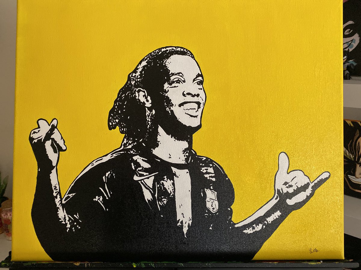 Lotsofbunnies On Twitter Hi Guys I Just Posted The Ronaldinho Painting For Sale Today Rts Appreciated Https T Co Okllxxvqmw