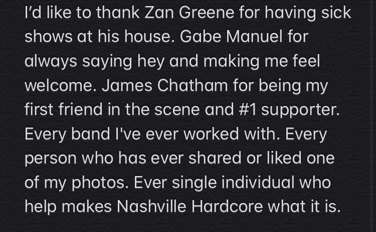 NickRCummings's tweet photo. I came from a place that had no real music scene to speak of, so being able to find a scene making music I love and being welcomed with open arms means the world to me. Thank you all so much. https://t.co/s2POsz0m6g