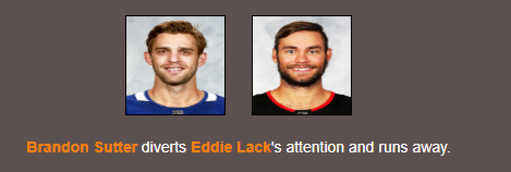 Horvat convinces Edler the only way to survive is to share body heat. Loui continues to be true to life. And once again Eddie Lack continues to be horrible at Hunger Games.