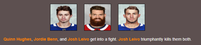 Josh Leivo is a god damn beast. Tanev is ice cold as we saw, so this is no surprise either.