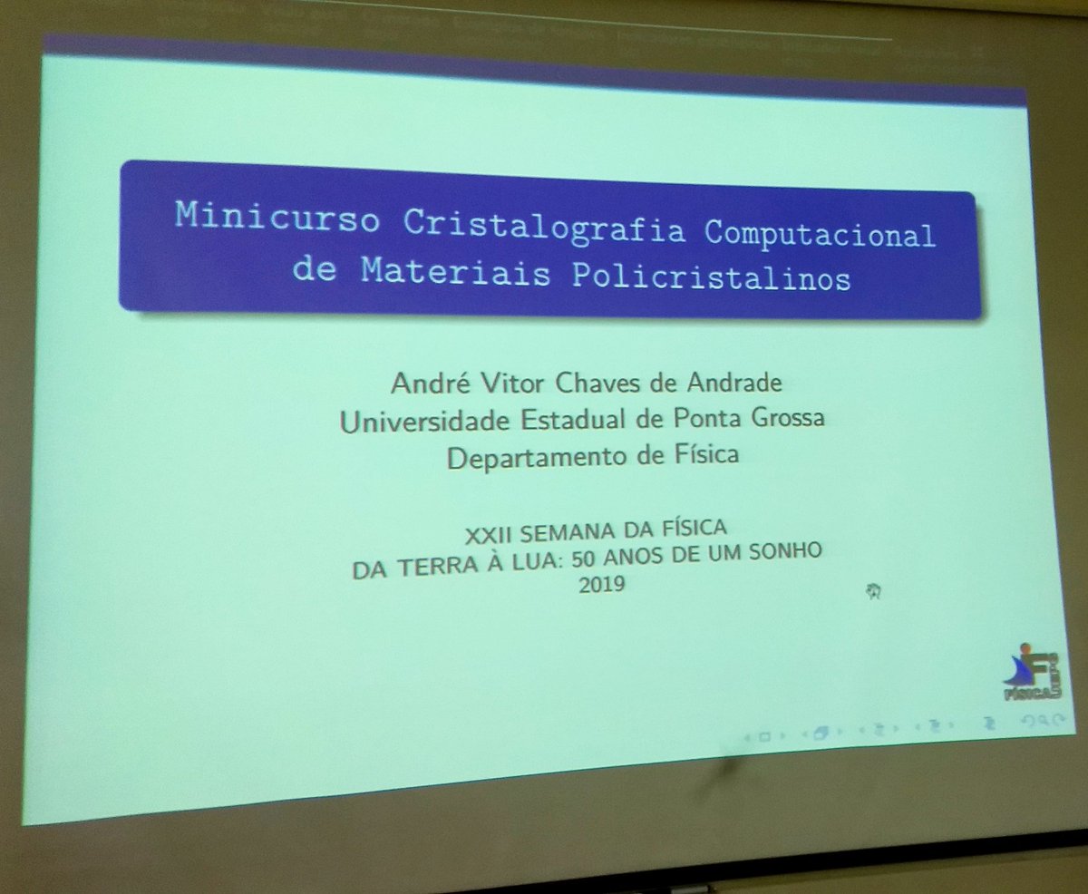 andrevcandrade's tweet image. XXII SEMANA DA FÍSICA da @oficialuepg #xrd #powderdiffraction