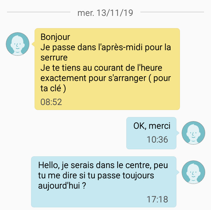 Update : la porte principale de l'immeuble n'a plus de mécanisme de verouillage, ce n'est plus qu'un panneau de bois pivotant depuis 12 jours...Ce matin j'ai reçu ça.On est d'accord que après 17h c'est plus vraiment l'après midi ?Je suis moyen chafouin, moyen saoulé, là...