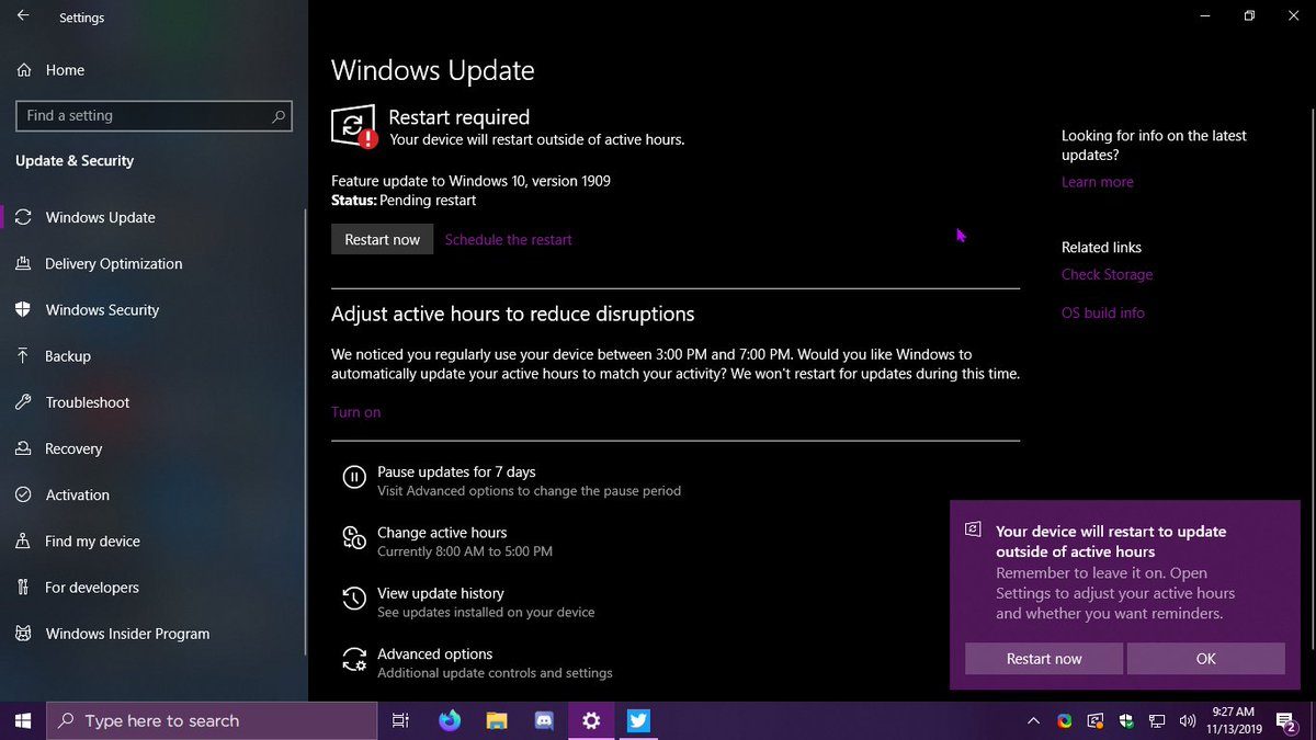 juliastechspot's tweet image. Let&apos;s do it! 👍 #Windows10 #WindowsUpdate #Version1909 #Windows