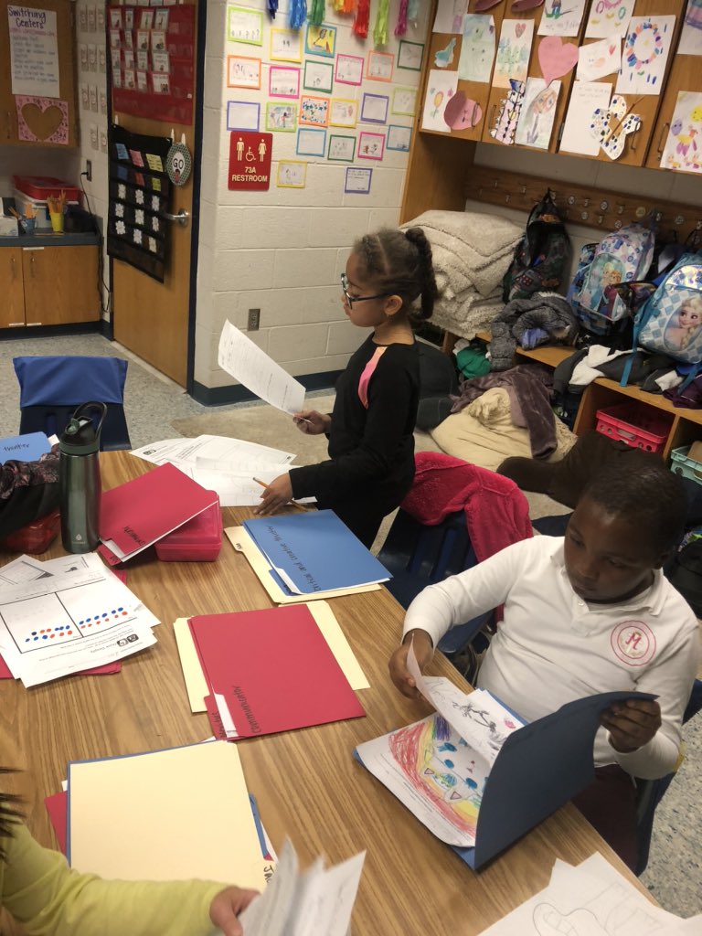 Cat_Deacon's tweet image. Last week @MrsWilsonRES helped introduce our #POGPOL driving question that will guide us through the year. This week we carefully looked through our quarter 1 work to choose pieces that show our communicator /critical &amp;amp; creative thinker skills to add to our portfolios #POGinFCPS