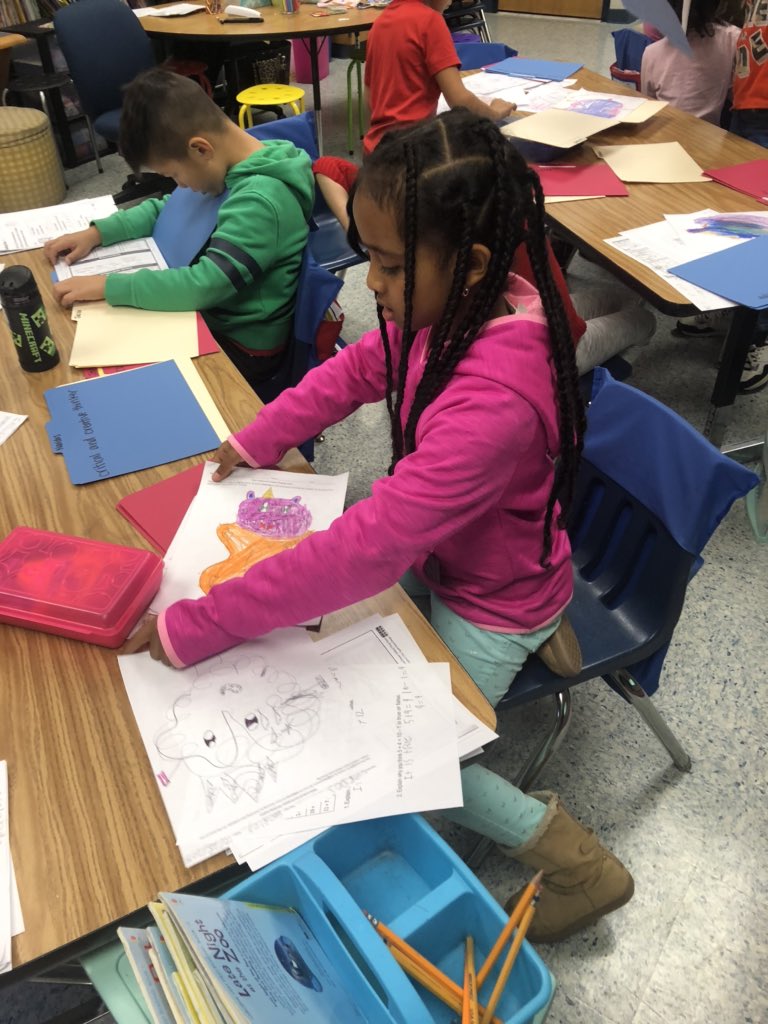 Cat_Deacon's tweet image. Last week @MrsWilsonRES helped introduce our #POGPOL driving question that will guide us through the year. This week we carefully looked through our quarter 1 work to choose pieces that show our communicator /critical &amp;amp; creative thinker skills to add to our portfolios #POGinFCPS