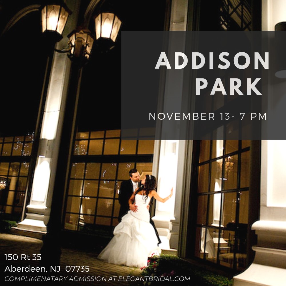 njwedding's tweet photo. BRIDAL SHOW TONIGHT, 7pm, hosted by Elegant Bridal Productions at Addison Park. View more details at https://t.co/6fIsumHMV8 and then register to attend... #njwedding #elegantbridal #addisonpark #aberdeen #aberdeennj #monmouthcounty #newjersey #njweddings #njevents #addisonpark https://t.co/aYd2RTchG3