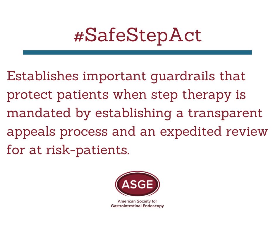 Take action now! Ask your legislators to co-sponsor the #SafeStepAct to protect patients from harmful impacts of #StepTherapy and improve access to physician prescribed medications. Learn more and contact your legislators: bit.ly/2pbkHQ8 #ReformStepTherapy
