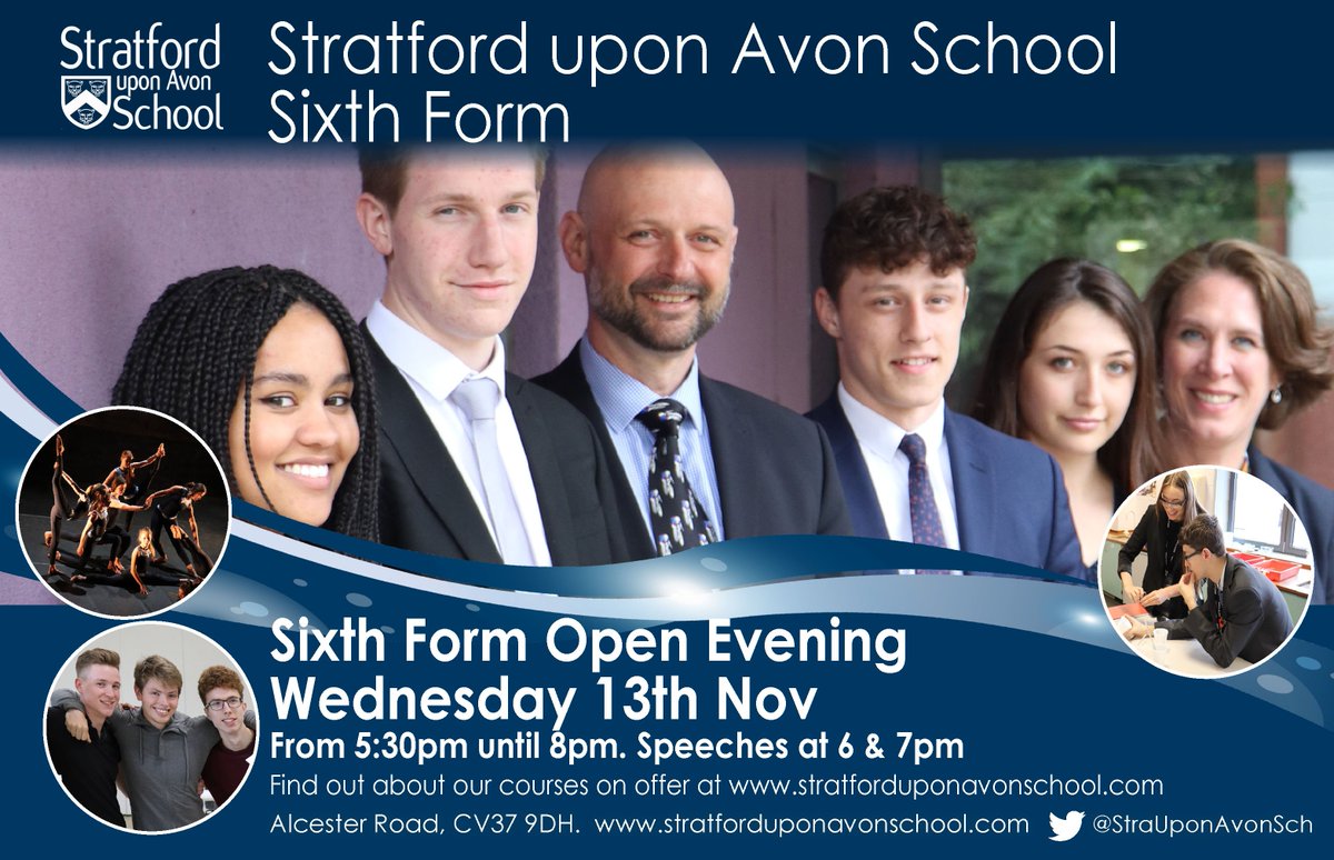 StraUponAvonSch's tweet photo. Looking forward to welcoming everyone to our Open Evening tonight, 5:30-8:00pm. Speeches are at 6:00 &amp; 7:00pm, everyone is welcome, no pre-booking required. https://t.co/oUN6STtrbR