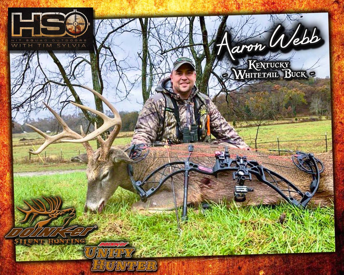 DoinkerStabs's tweet image. Congratulations to Aaron Webb on his truly awesome Kentucky Buck Harvest! #HitSquadOutdoors #Doinker #SilentHunting #UnityHunter #USAmade 🦌🏹🇺🇸😁