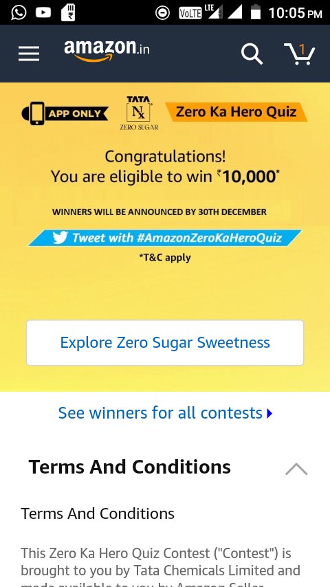 MathuRamDalash's tweet photo. #AmazonZeroKaHeroQuiz 
@amazonIN I am eligible https://t.co/frM7TB2wnv
