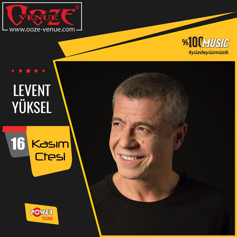 Bu gönderimizi beğen ve konsere birlikte gelmek istediğin arkadaşını yorumlarda etiketle, Levent Yüksel konserine çift kişilik davetiyeyi sen kazan! ☘️ #yuzdeyuzooze #yüzdeyüzmüzik #1ooze2sahne
