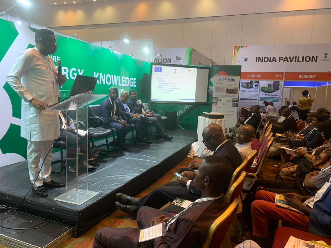 nesp_nigeria's tweet photo. “Demand stimulation efforts improve revenue generation, support achieving commercial viability and sustainability of Mini-Grids” – Olumide Fatoki, NESP Senior Advisor for Sustainable Energy Access #offgrid at the #FutureEnergyNigeria #SDG7 https://t.co/4Zxec2cdCM