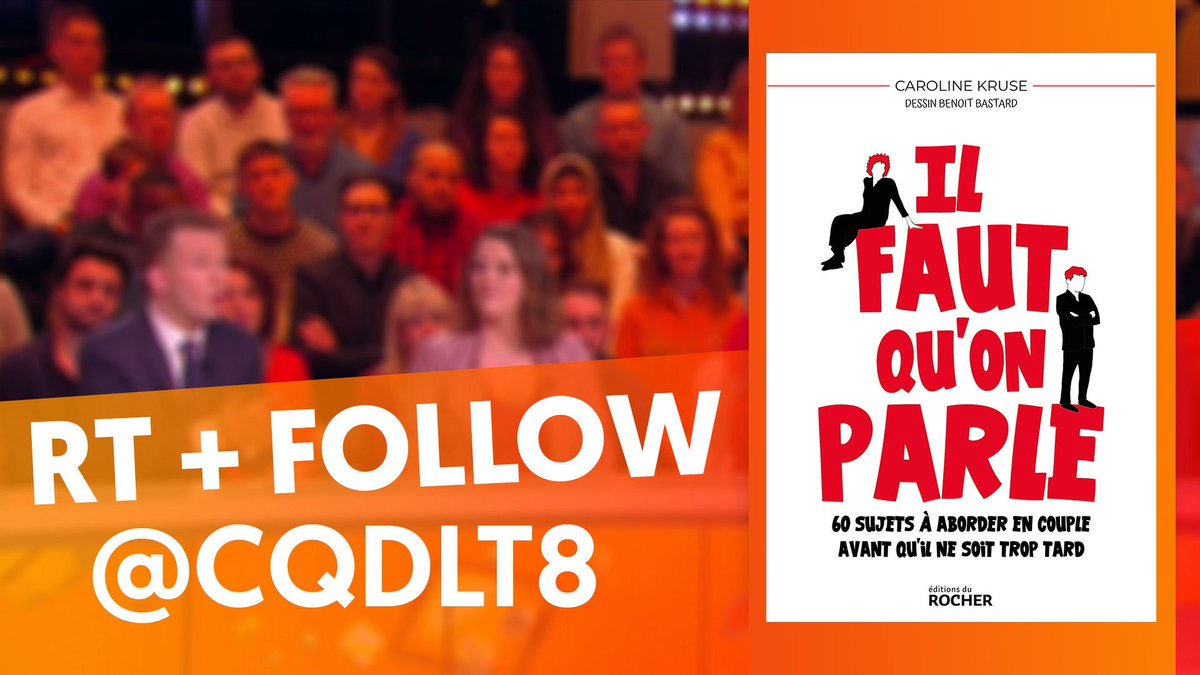 CQDLT8's tweet photo. #JeuConcours 👉 RT + Follow @CQDLT8 pour tenter de gagner le livre de notre invitée Caroline Kruse "Il faut qu'on parle"  #CQDLT
🍀 Tirage au sort à la fin de l’émission 🍀 https://t.co/1757duqINV