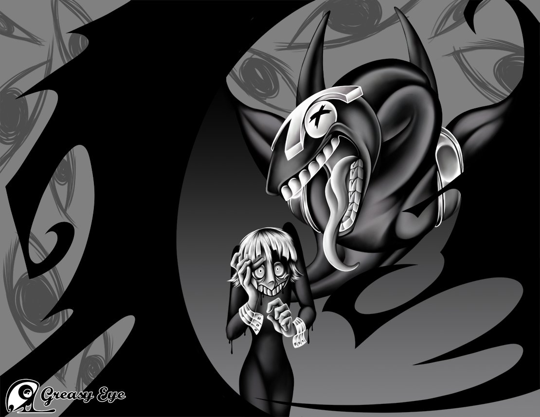 Fanart time, my two most favourite characters from Soul Eater: Crona and Ragnarok

#SoulEater