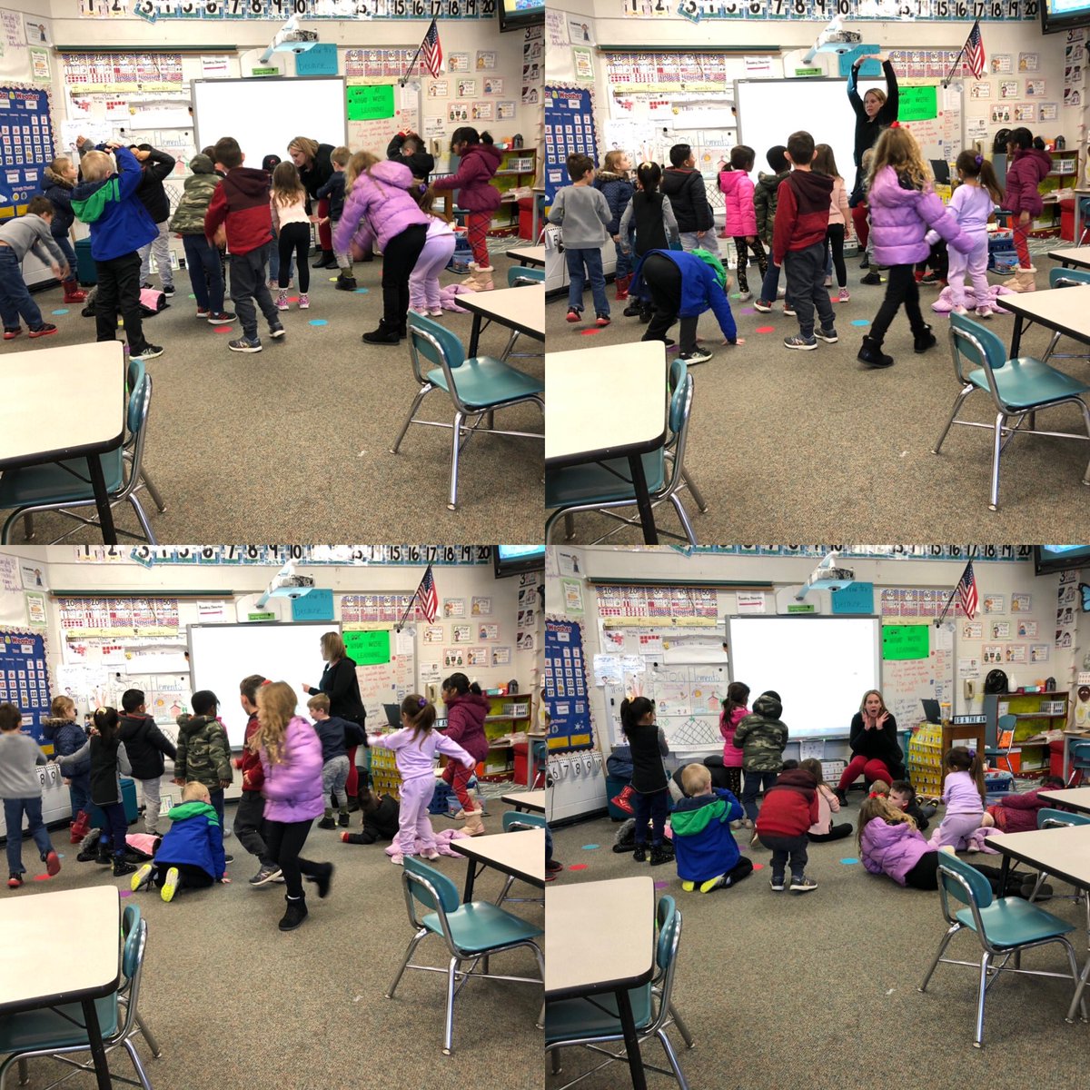 Acting out our story to help learn beginning, middle and end. <a href="/sesKinderStars/">Cathie Linkous</a>  #wiredforsuccess #booklovers #schoolrocks #learningisfun #readingrocks