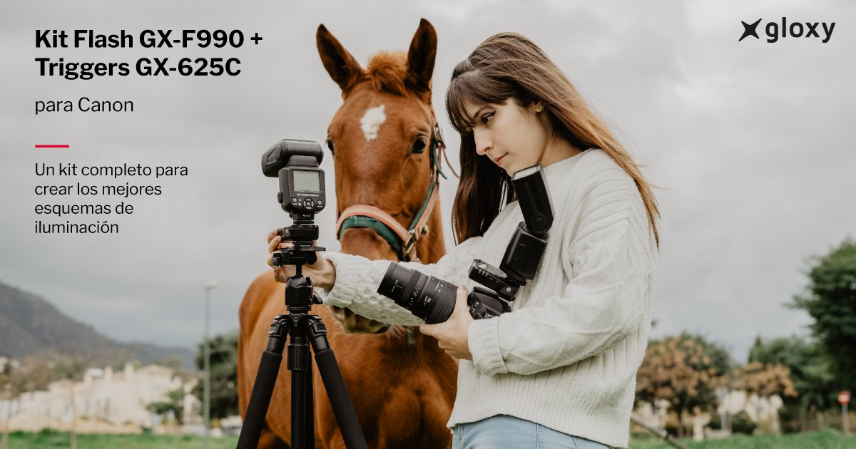 💥 ¡Súper ferta! 💥 ¡Kit Flash Gloxy GX-F990 + Tiggers! Consigue el kit completo al 16% de descuento 👉  foto24.com/flash-gloxy-gx…