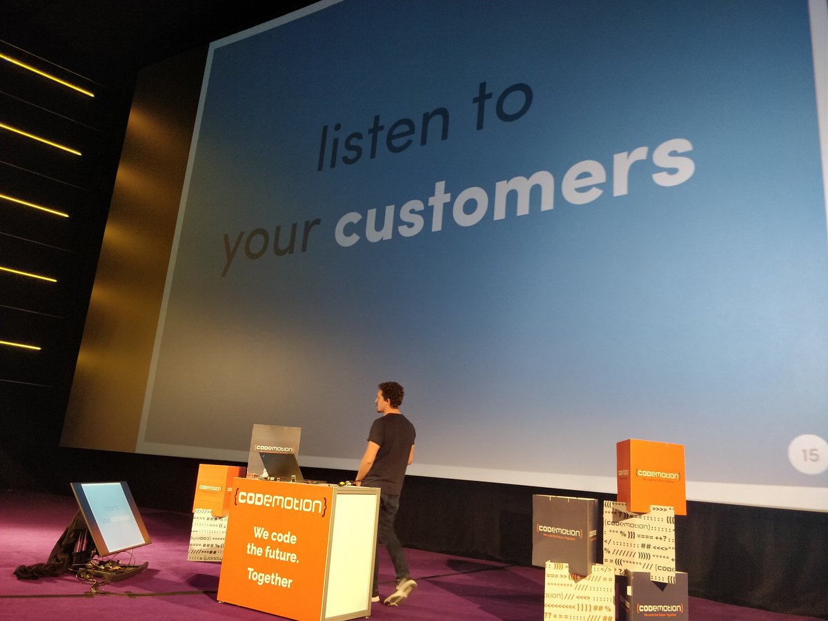 JustDeindre's tweet image. Make sure to have a human voice in your customer care (even if it&apos;s a bot) @chacon #CodemotionBerlin19