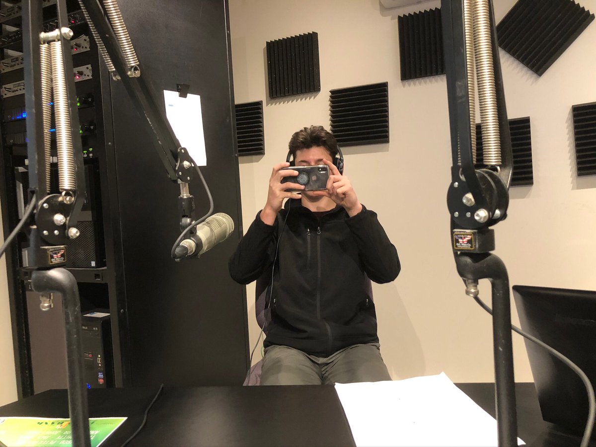 grpatterson31's tweet photo. Readying for @ValleyHeritage #RinkWrap tonight with co-host @Rileythero4 & in studio guest long time @CCHL_PR #Official @connorgodin22 Riley’s ranting again, this time about #fireCherry & yes, he’s got a face for radio... tune in at 5:06pm https://t.co/Q7nWiiRasK