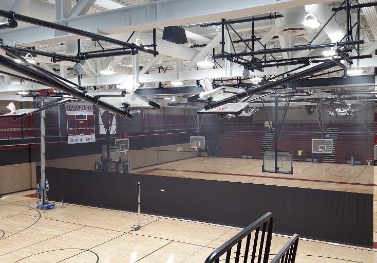Here’s an update on the BHS project: Auditorium &amp; Gym—finishing cleaning, flooring, ceilings, painting, electrical and mechanical. Auditorium—testing lights, sound &amp; rigging. Gym—testing equipment; bleachers are complete. #learnbps