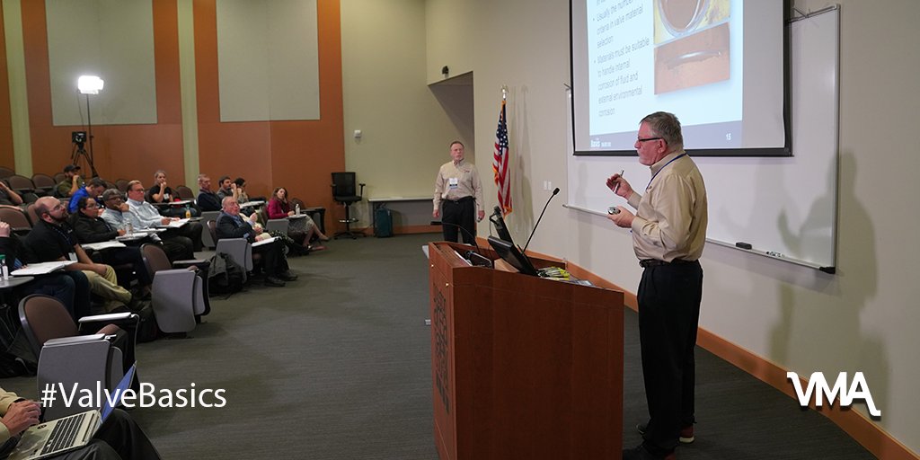 ValveMfgAssn's tweet photo. Proper material selection is vital to a valve’s service life and durability.
@UnitedValve’s Greg Johnson and @KitzAmericas' Tom Waldmann discuss basic metallurgy and material selection for a variety of service applications at #ValveBasics in Houston.
#ValveExpert https://t.co/s2MMFeLHvU