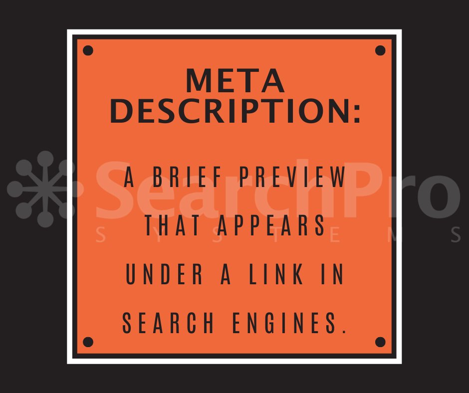 SearchProSystem's tweet image. A tempting meta description will increase clicks.  Thus, increase the traffic to your website.  Are you optimized?
#SEO #digitalmarketing