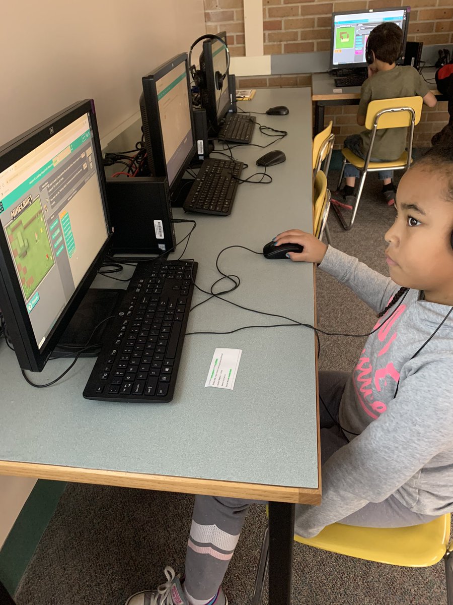 It’s Minecraft Day in the 3rd grade! So much excitement and problem solving.  <a href="/codeorg/">Code.org</a>