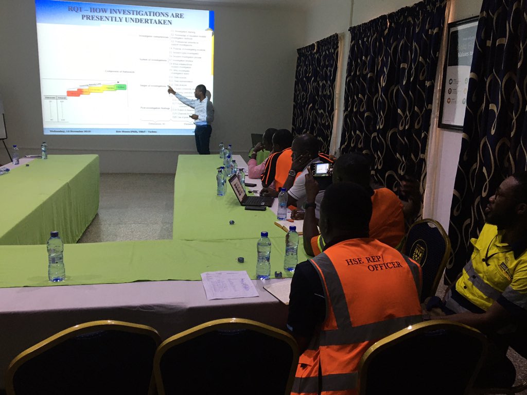 Kweku_Stemn's tweet photo. Today I had the opportunity to share lessons from my PhD research with the safety team of Goldfields Damang Mine. I’m grateful for the opportunity and the positive feedback. #MineSafety @ICMM_com @UMaT_edu_GH https://t.co/dc9ms3bc54